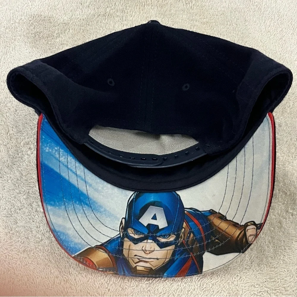 Marvel's Captain America Youth Adjustable Costume Hat - Navy and Red - Picture 14 of 16